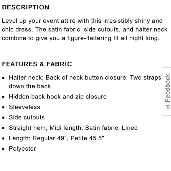 Express Satin Halter Side Cutout Midi Dress - Picture 6 of 12